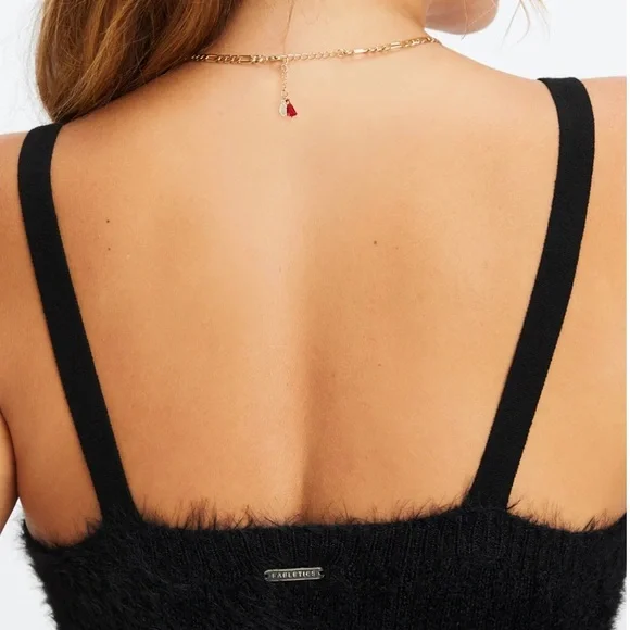 NEW Fabletics 90'S Mini Dress Black Size Large - Picture 2 of 3